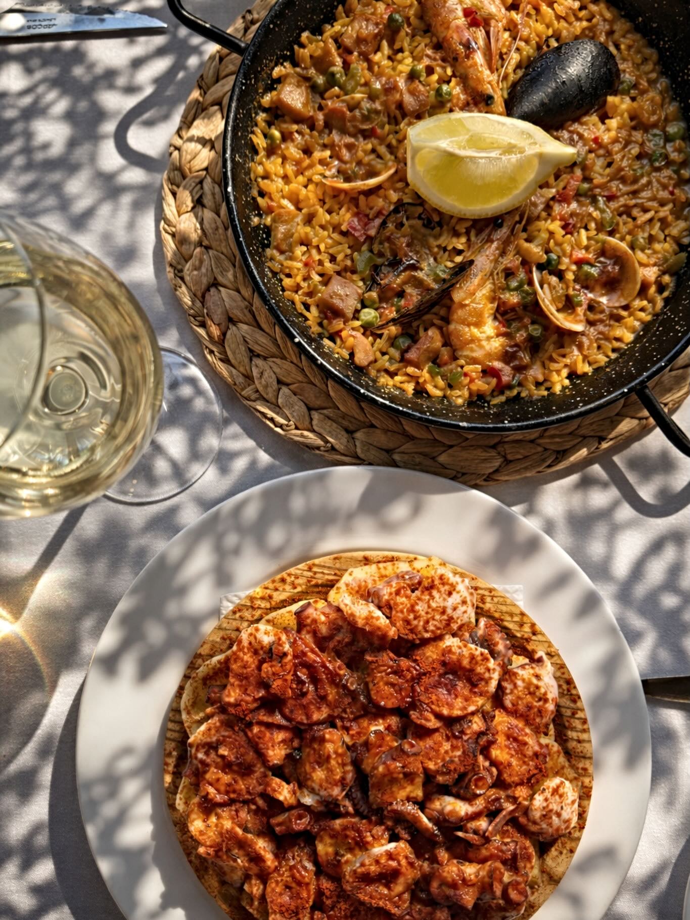 Arroz marinero y pulpo para compartir